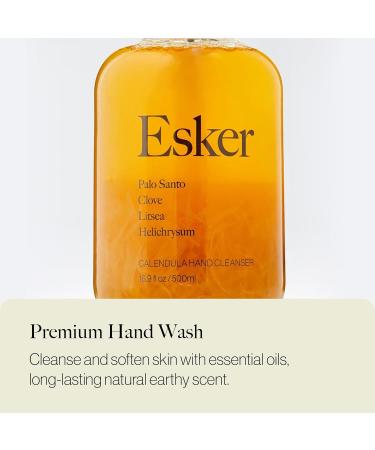 ESKER Natural Calendula Hand Cleanser | Plant-Based Cruelty-Free Clean Beauty | 16.9 fl oz Glass Bottle - Buy Online on GoSupps.com