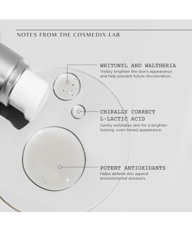 COSMEDIX Simply Brilliant 24/7 Brightening Serum | Anti-Discoloration | L-Lactic Acid & Antioxidants | Cruelty & Gluten Free - Buy Online on GoSupps.com