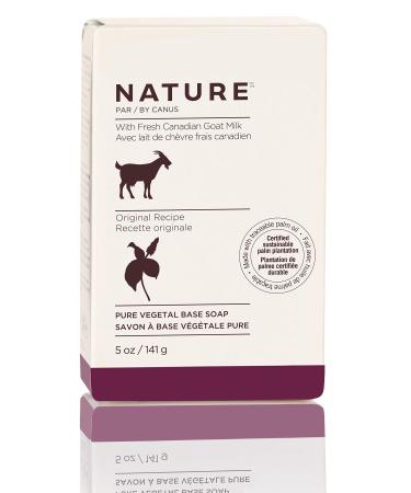 Nature by Canus Bar Soap  With Fresh Canadian Goat Milk  Vitamin A  B3  Potassium  Zinc  and Selenium White Goat's Milk  5 Ounce (Pack of 1) (Model: 9924) Original 5 Ounce (Pack of 1)