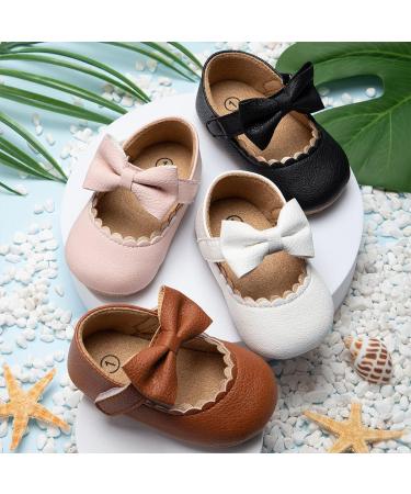 CENCIRILY Baby Girl Mary Jane Shoes | Anti-Slip Soft Sole Princess Wedding Flats | 12-18 Months | White - Buy Online on GoSupps.com