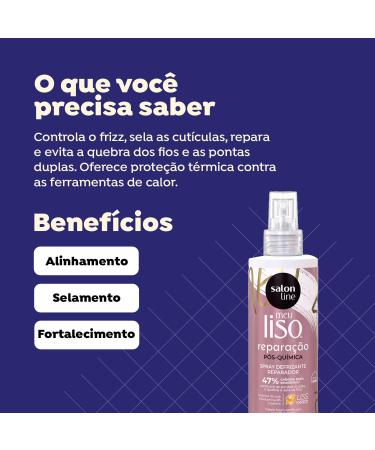 Salon Line - Linha Meu Liso (Reparacao Pos Quimica) - Spray Defrizante Protetor Termico 240 Ml - (My Straight (Post Chem Repair) - Thermal Protection Defrizz Spray 8.11 Fl Oz) - Buy Online on GoSupps.com