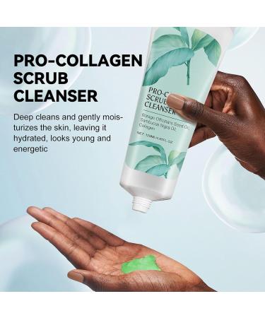 Exfoliating Face Scrub 3 In 1 Collagen Scrub Cleanser With Borago Officinalis Seed Oil Sambucus Nigra Oil Facial Cleansing And Exfoliating Moisturizing And Firming The Skin - 4.05 Fl Oz - Buy Online on GoSupps.com