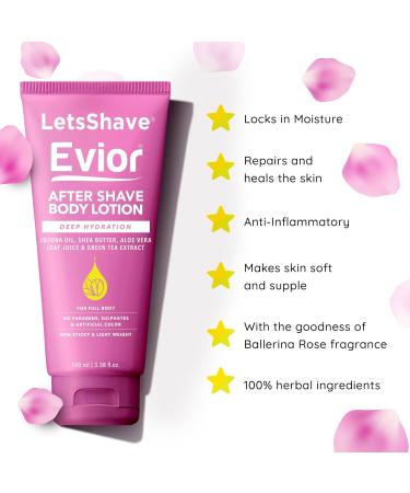 Letsshave Evior Body Lotion for Women | Deep Moisture Nourishing Lotion for Dry Skin |Natural Ingredients Sulphate and Paraben Free Mosturizer for Face & Body 100ml - Buy Online on GoSupps.com