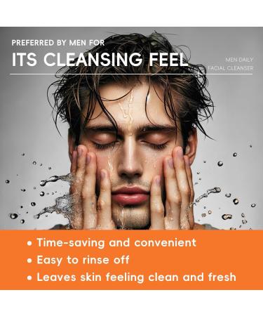 Invigorating Oil-Control Face Wash for Men: Gentle Ingredients for Deep Hydration and Effective Cleansing of Pores Acne and Blackheads(50g / 1.76oz) Grey - Buy Online on GoSupps.com