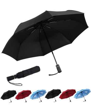 SY COMPACT Travel Umbrella Automatic Windproof Umbrellas-Factory Store black