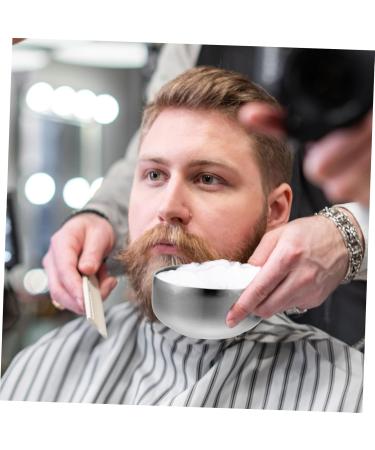 Doitool Stainless Steel Shaving Bowl for Men - Rustproof Travel Shaving Set with Razor Holder & Soap - 11x11x6.5cm - Buy Online on GoSupps.com