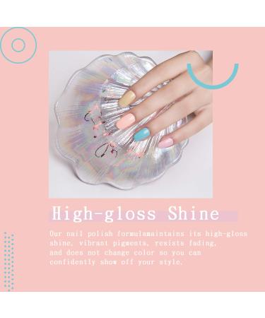 Clou Beaute 4 Pastel Color Gel Nail Polish Kit with Top Coat and Base Coat | UV/LED Soak Off Varnish Set - CB-S-6-033 - Buy Online on GoSupps.com