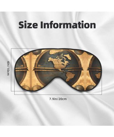 Ancient World Globe Print Sleep Mask - Unisex Double-Sided Eye Mask for Sound Sleep & Skin Care - Black - Buy Online on GoSupps.com