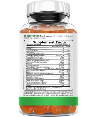 Adult Daily Multivitamin Gummy with Vitamins C & Zinc | Immune & Energy Support for Men & Women | Non-GMO & Gluten-Free - Buy Online on GoSupps.com