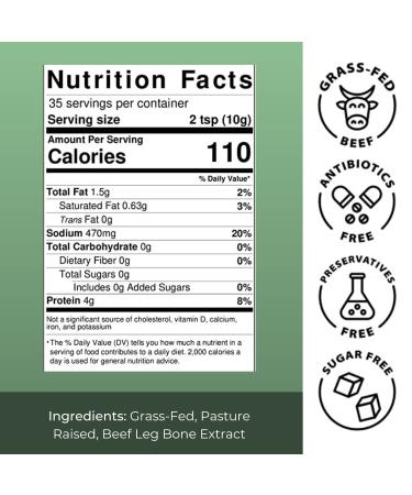 BEEF BONE BROTH CONCENTRATE - Made from top Australian Grass-Fed Cattle - full of protein and collagen | 35 servings makes 2.25 gallons of broth | Just add water | Keto & Paleo Friendly Original - Buy Online on GoSupps.com