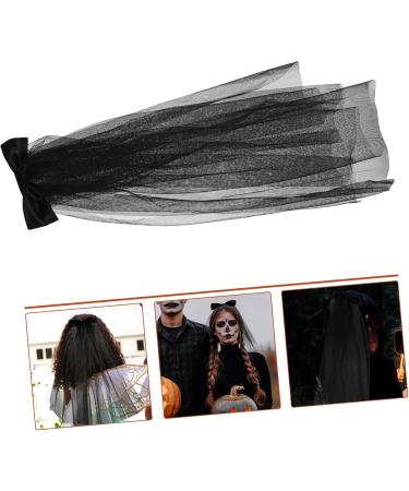 minkissy Decor Bridal Hair Accessories Wedding Hair Accessories Hair Clips Veil Black Tulle Halloween Headwear Black Bows Bow Clip Black Hair Accessories Clothing Alloy Bow Tie Bride - Buy Online on GoSupps.com