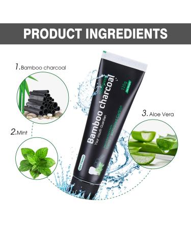 Vista Activated Charcoal Toothpaste 2 Pack | Bamboo Whitening Toothpaste | Eco-Friendly & Refillable | White Teeth - Buy Online on GoSupps.com