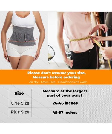 Reian Postpartum Belly Band | Abdominal Binder for Post Surgery Recovery | Waist Compression Wrap for Tummy Tuck & C-Section Support | Unisex Gray One Size - Buy Online on GoSupps.com