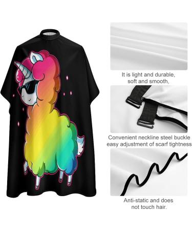 Funny Unicorn Llama Professional Hair Cutting Cape Adult Barber Cape Large Haircut Apron Hairdressing Accessories - Buy Online on GoSupps.com