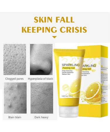 KOAHDE Exfoliating Whitening Gel Lemon Peeling Gel Lemon Face Exfoliator Gel Lemon Exfoliating Face Scrub Lemon Whitening Exfoliator Gel Face Scrub For Women Exfoliating Gel Brigtening Skin 100ML - Buy Online on GoSupps.com