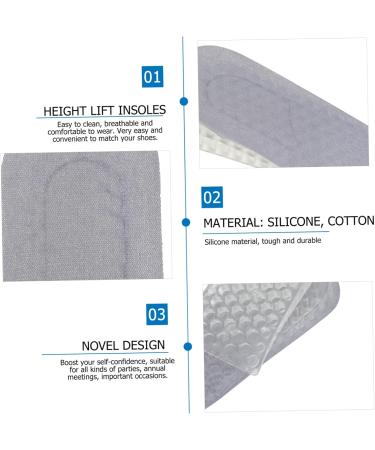 NOLITOY Height Increasing Insoles - 2 Pairs Invisible Shoe Inserts for Men | Shock-Absorption Heel Support Pads | Comfort & Lift 12.3x3.7CM - Buy Online on GoSupps.com