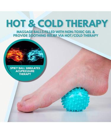 Emwel Massage Ball Set - Foot Roller & Hedgehog Balls for Plantar Fasciitis Relief Stress Reduction & Relaxation - Ship Internationally - Buy Online on GoSupps.com