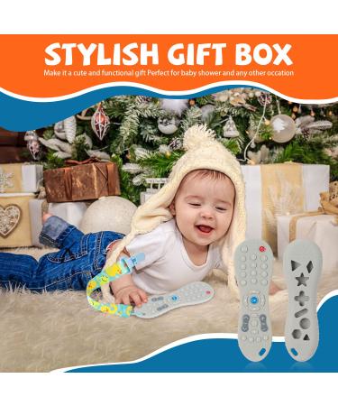 Teething Toys for Babies 6-12 Months-2 Pack Silicone TV Remote Control Shape Baby Hand Teethers for 12 to 18 Months -Infant Chew Toys with Anti-Drop Pacifier Clip-Safety Tested (Black & Grey) - Buy Online on GoSupps.com