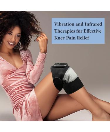 Cordless Knee Massager with Heat - 3-in-1 Heating Pad for Knee Shoulder Elbow | Arthritis Pain Relief Circulation Boost 4 Vibration Modes & 6 Heating Levels - Buy Online on GoSupps.com