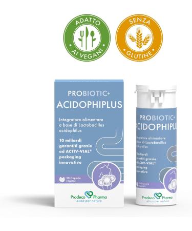 PRODECO PHARMA Prodeco Pharma PROBIOTIC+ ACIDOPHIPLUS 30 Capsules - Food Supplement Based on Lactobacillus Acidophilus Indicated To Promote Physiological Balance Of The Intestinal Flora - Buy Online on GoSupps.com