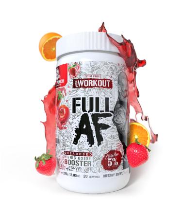 5% Nutrition FullAF Pre-Workout | Stim-Free with Massive Pumps | L-Citrulline L-Taurine Nitrosigine GlycerSize (Fruit Punch)