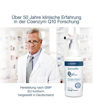 Buy QuinoMit Ubiquinol Liquid Double Pack (2 x 50ml) - Vegan High Dose Kaneka Coenzyme Q10 Drops | Dr Enzmann - Fast International Shipping - Buy Online on GoSupps.com