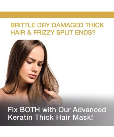Vitamins Keratin Hair Mask Deep Conditioner with Biotin Protein and Castor Oil - Repair Treatment for Thick, Dry, Damaged, Color Treated Hair - Buy Online on GoSupps.com