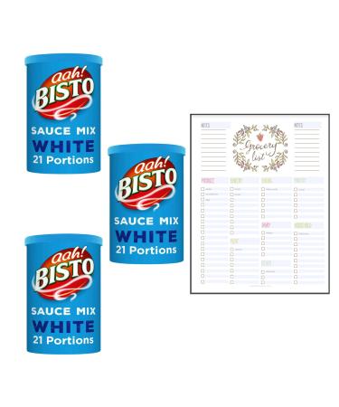 Sauce Mix Bundle which Contains Bisto White Sauce Mix 185g - Pack of 3 with Grocery List Card - Buy Online on GoSupps.com