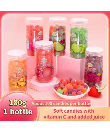 MKSDDF-180g Fruit Gummy Strawberry Flavored Gummy Candy Sweet and Sour Gummy Grape Candy - Assorted Flavors Gummy Candy (Mixed Flavors) - Buy Online on GoSupps.com