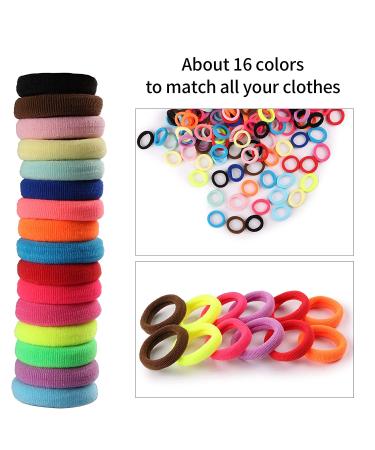 SYGY 200PCS Baby Hair Ties - Cotton Toddler Hair Bands for Girls - Elastic Cute Accessories - Multicolor Ponytail Holder for Kids - Buy Online on GoSupps.com