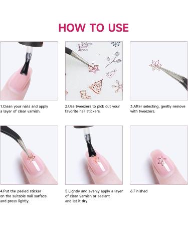 Nail Art Stickers: 24 Self-Adhesive Decals for Creative Nail Designs - Large Sheets Included | Nail Supplies Kit - Buy Online on GoSupps.com