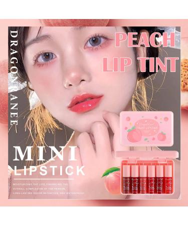 Shop 6 Colors Korean Lip Tint Stain Set - Moisturizing Long-Lasting & High Pigment Mini Liquid Lipstick for Lips & Cheeks - Buy Online on GoSupps.com