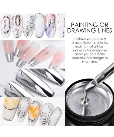 KYDA Silver Chrome Nail Polish Gel - Reflective Metallic Mirror Effect High Gloss Shine Soak Off UV LED - Premium DIY Nail Art - Buy Online on GoSupps.com