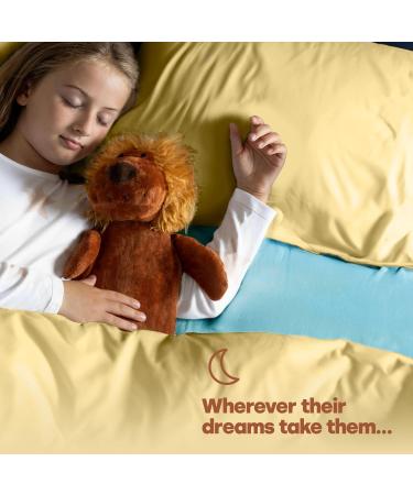 LIVIVO Large Lion Hot Water Bottle with Soft Microfiber Fleece Cover - 1L Capacity for Quick Heat and Pain Relief - Buy Online on GoSupps.com