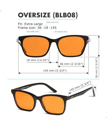 THL SLEEP XL Orange Blue Light Blocking Glasses - Gaming & Computer Eye Strain Relief - 99.5% Amber Lens - Men's Stylish Eye Fatigue Solution - Buy Online on GoSupps.com