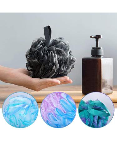 10 Pcs Exfoliating Shower Loofah Sponge Pouf Balls for Body Wash - Bathing Accessories for Women & Men - Buy Online on GoSupps.com