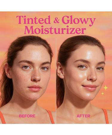 Beaming Tinted Moisturizer with SPF 40 Daily Facial Sunscreen with Glow Effect UVA/UVB Protection Vitamin E & Shea Butter Infused For All Skin Types & Tones | 1.7 fl oz Universal Tint - Buy Online on GoSupps.com