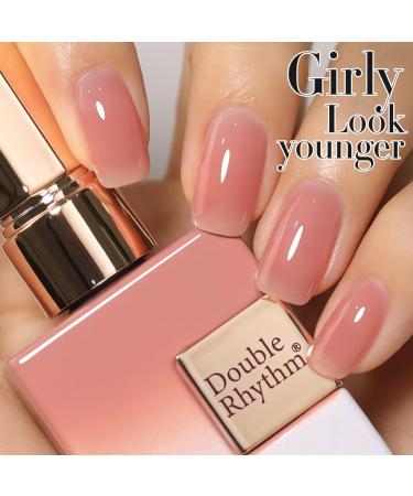Double Rhythm Translucent Gel Polish - Sheer Neutral 15ML Nail Art (Pink Clear-A1323) | DIY at Home - Buy Online on GoSupps.com