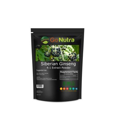 Go Nutra Siberian Ginseng Powder 4:1 Extract 4X Times Stronger Non-GMO 4oz