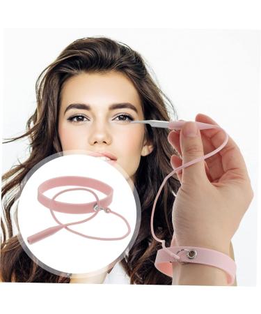 Healeved Silicone Bracelet Silicone Tweezer Bracelet for Lashes Eyelash Tweezer Holder Lash Tweezer Bracelet Eyes Glasses Joke Auxiliary Tool Miss Make up Pink - Buy Online on GoSupps.com