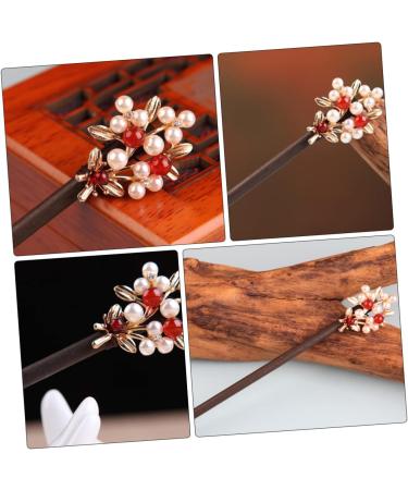 Beatifufu 1pc Vintage Pearl Hairpin Ancient Hair Chopsticks Hair Sticks for Buns Pearl Hair Accessories Japanese Decor Rhinestone Hair Clips Asian Crystal Flower Agate Japanese-style Bride - Buy Online on GoSupps.com