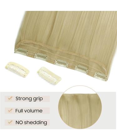 S-noilite Fashion 26 Half Full Head Clip in Hair Extensions - Long Straight Bleach Blonde 26 Inch - Buy Online on GoSupps.com