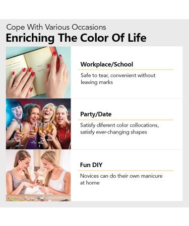 Semi Cured Gel Nails Strips - Glitter Gold Semi Cured Nail Wraps -18Pcs Stickers French Manicure Stickers - Long Lasting Gel Nail Stickers - Buy Online on GoSupps.com