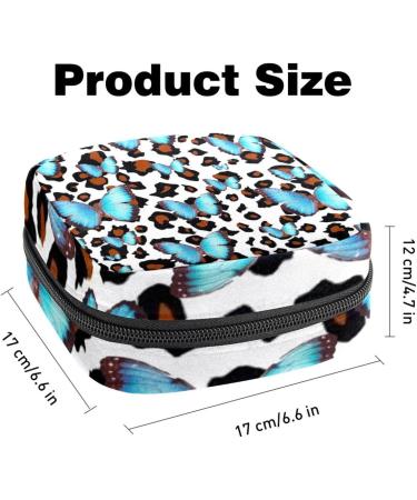 Buy Portable Women's Bandages Storage Bags - Blue Butterfly & Leopard Patterns for Menstruation | International Shipping - Buy Online on GoSupps.com