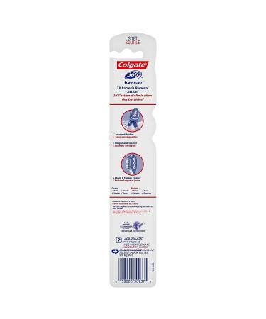 Colgate 360 Surround Manual Toothbrushes - 6 Count (Pack of 1) | With Tongue and Cheek Cleaner - Buy Online on GoSupps.com