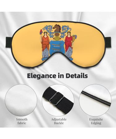 Buy Flag of New Jersey Soft Eye Mask | Comfortable Light Blocking Sleep Mask for Side Sleepers | Pressure-Free Eyemask for Relaxation - Buy Online on GoSupps.com