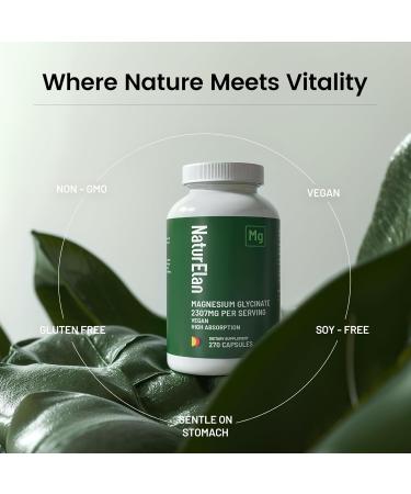 Magnesium Glycinate 2307mg 270 Capsules Pure Magnesium Supplements for Stress Relief Sleep Muscle Nerve Heart & Metabolism Support Third-Party Tested Vegan Non-GMO & Gluten Free Chelated - Buy Online on GoSupps.com