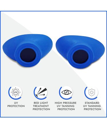 Super Sunnies Slim Flex UV Eye Protection FDA Compliant Individual Tanning Goggles Eyeshields (Blue) - Buy Online on GoSupps.com