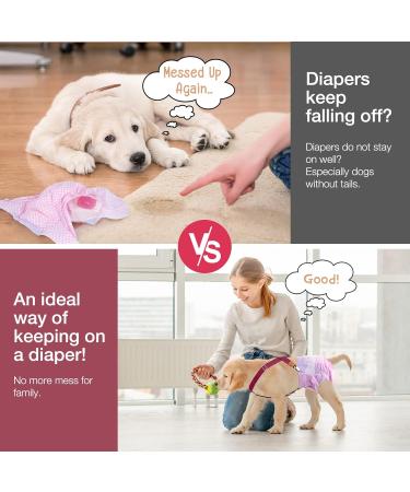 Buy Soft Dog Diaper Trousers 2 Pack Beige-Wine | Comfortable Dog Diaper Harness for Puppies | Pet Clothing for All Sizes - Buy Online on GoSupps.com