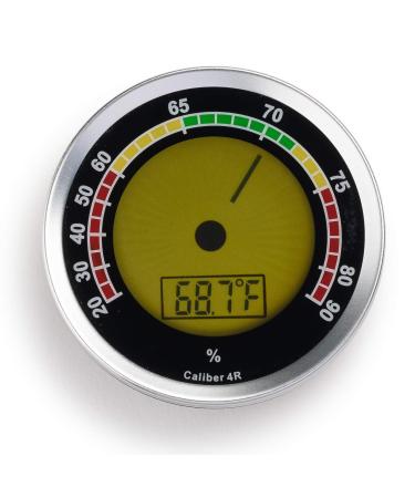 Caliber 4R Silver Digital/Analog Hygrometer by Western Humidor - The Accuracy of Digital Meets The Beauty of Analog